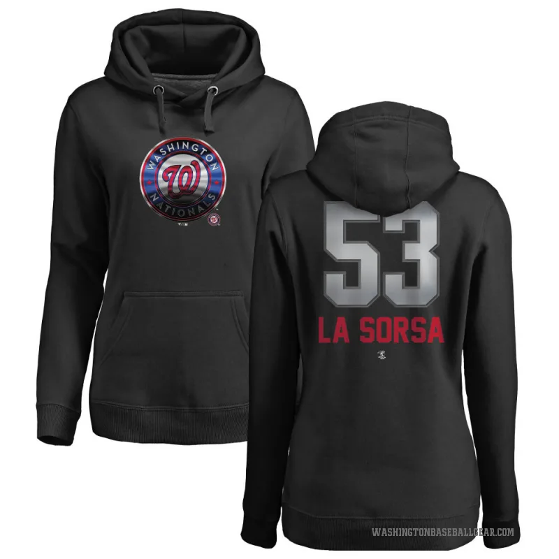 Joe La Sorsa Women's Black Washington Nationals Branded Midnight Mascot Pullover Hoodie -