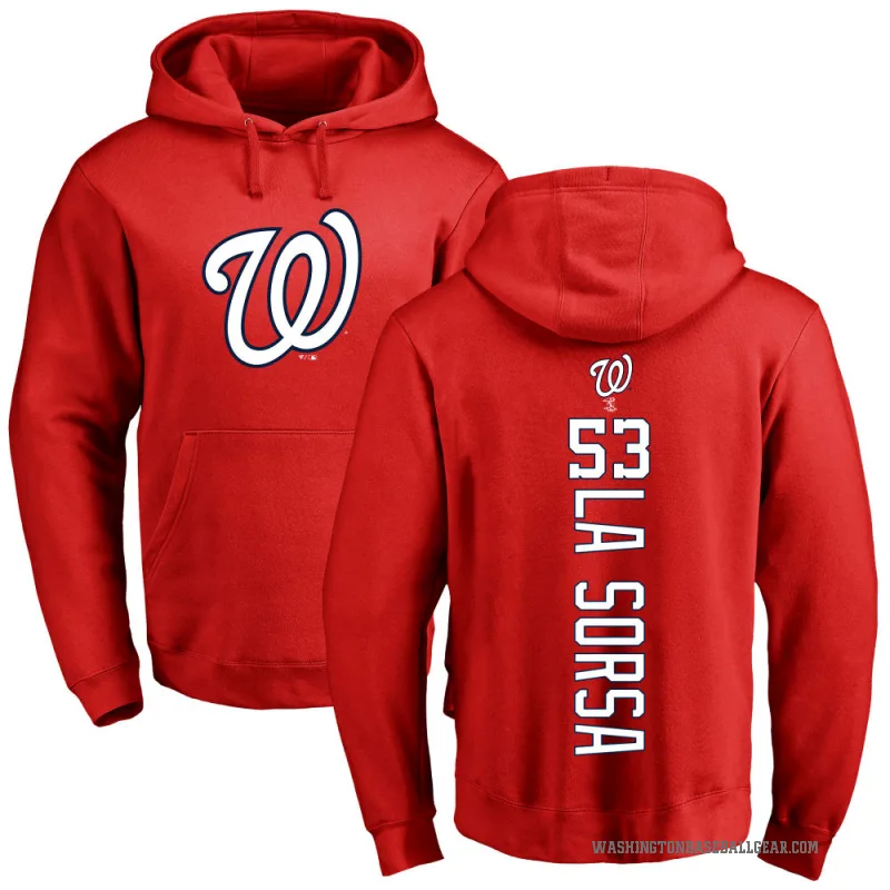 Joe La Sorsa Youth Red Washington Nationals Backer Pullover Hoodie