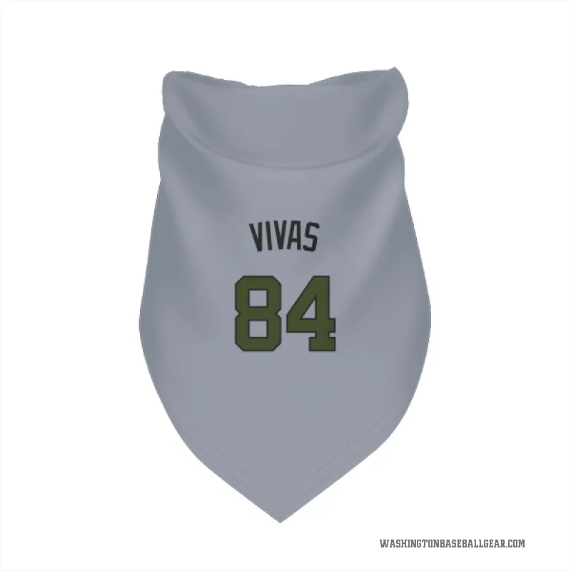 Jorbit Vivas Gray Washington Nationals Cat & Dog Pet Bandana