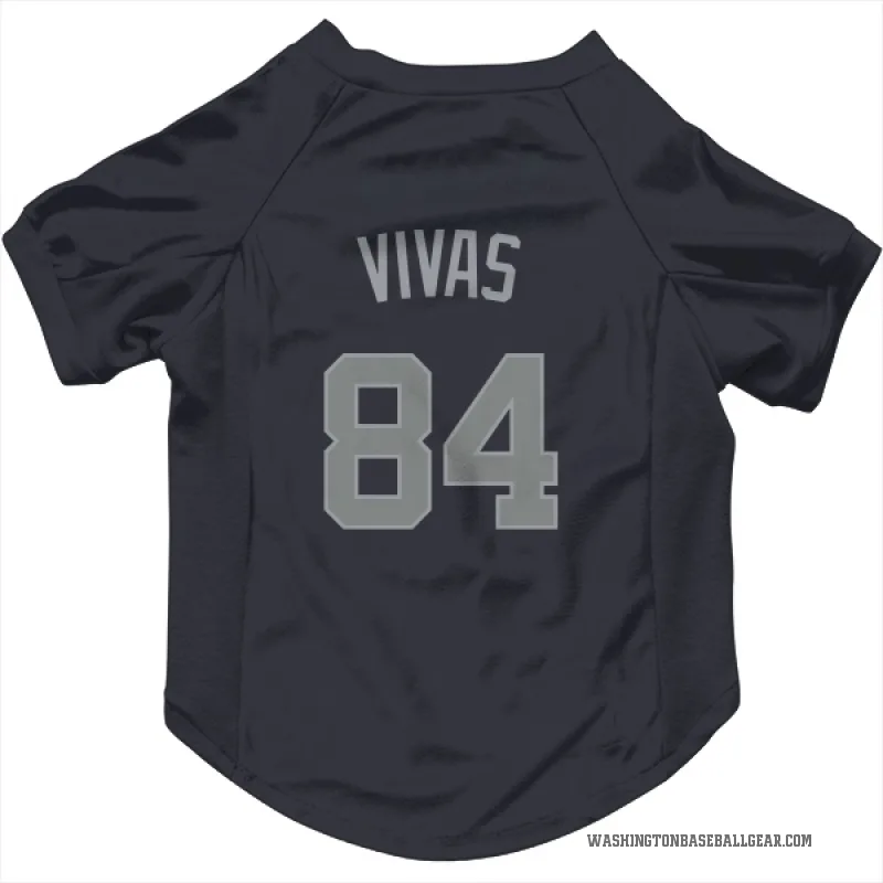 Jorbit Vivas Gray Washington Nationals Navy Cat & Dog Pet Jersey