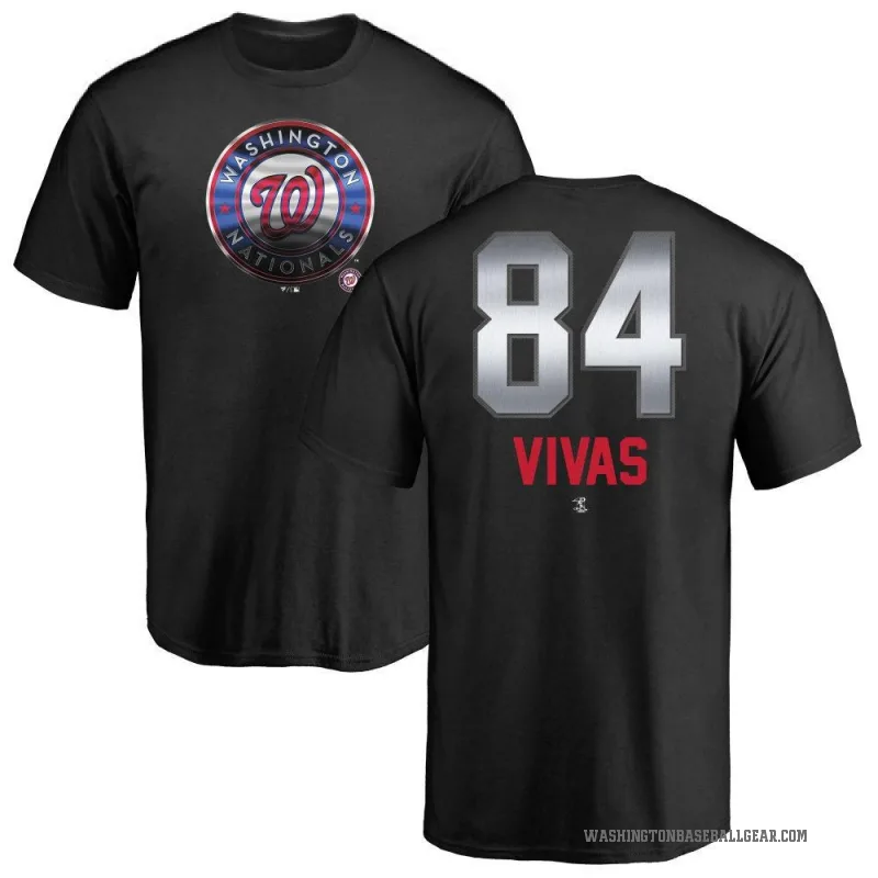 Jorbit Vivas Men's Black Washington Nationals Midnight Mascot T-Shirt -