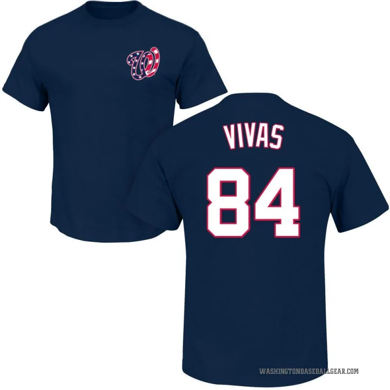 Jorbit Vivas Men's Navy Washington Nationals Roster T-Shirt -