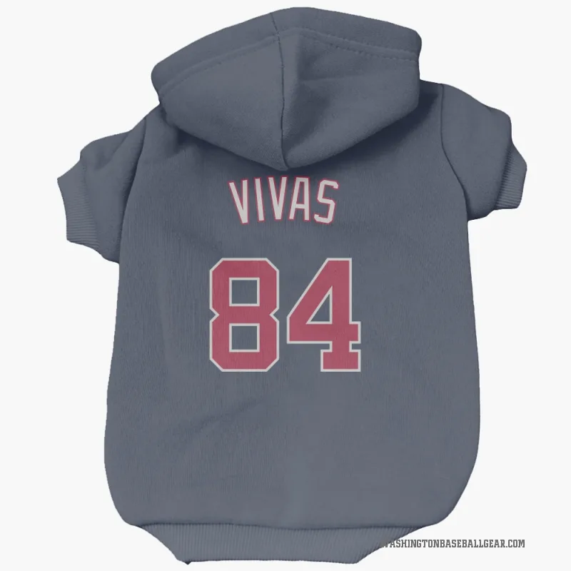 Jorbit Vivas Navy Washington Nationals Cat & Dog Pet Hoodie
