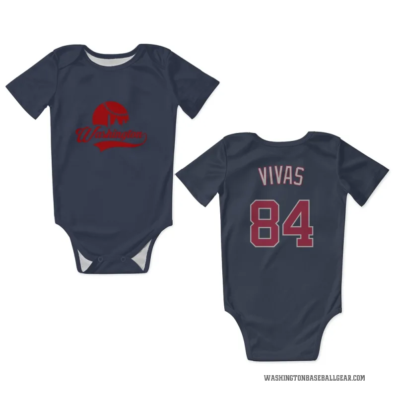 Jorbit Vivas Navy Washington Nationals Newborn & Infant Bodysuit