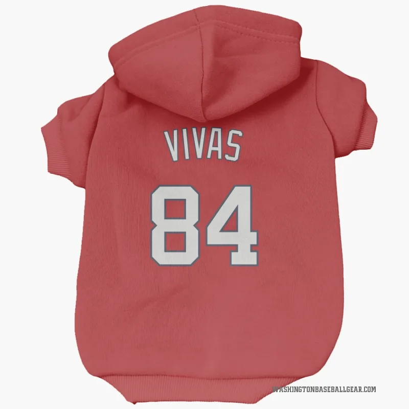 Jorbit Vivas  Red Washington Nationals  Cat & Dog Pet Hoodie