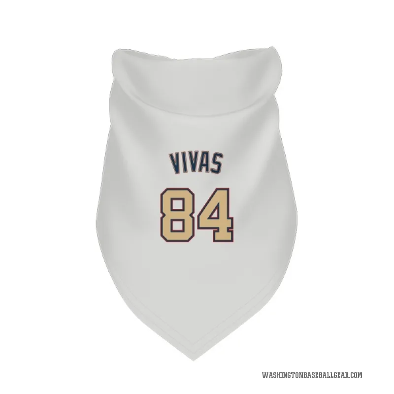 Jorbit Vivas  White/Gold Washington Nationals  Cat & Dog Pet Bandana