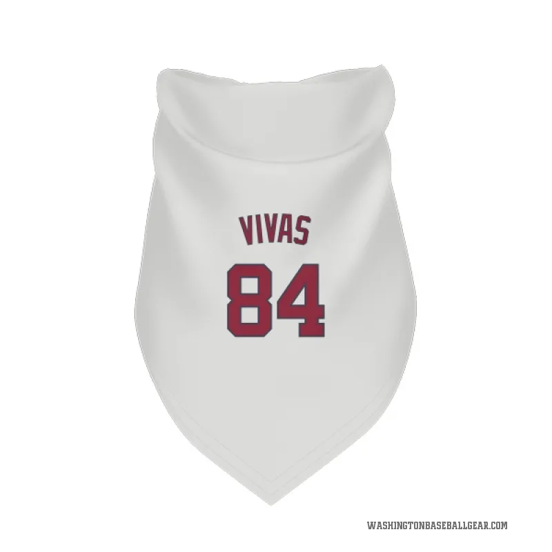 Jorbit Vivas  White Washington Nationals  Cat & Dog Pet Bandana