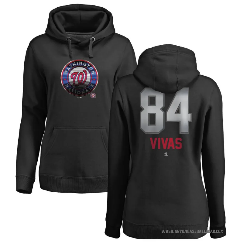 Jorbit Vivas Women's Black Washington Nationals Branded Midnight Mascot Pullover Hoodie -