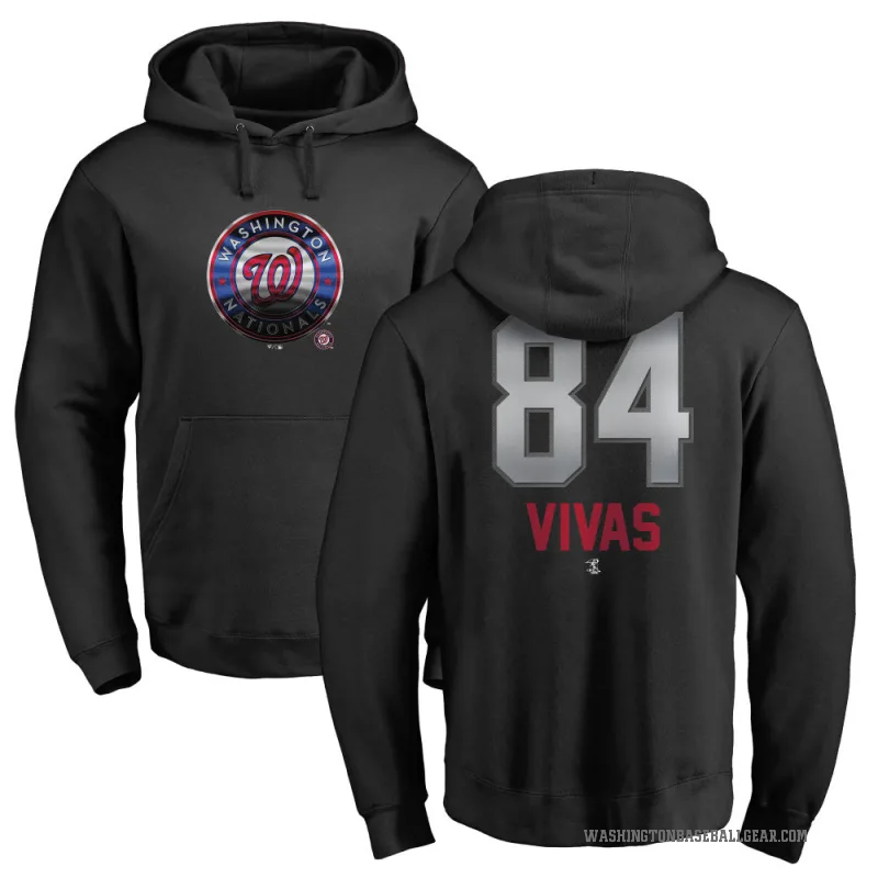Jorbit Vivas Youth Black Washington Nationals Branded Midnight Mascot Pullover Hoodie -