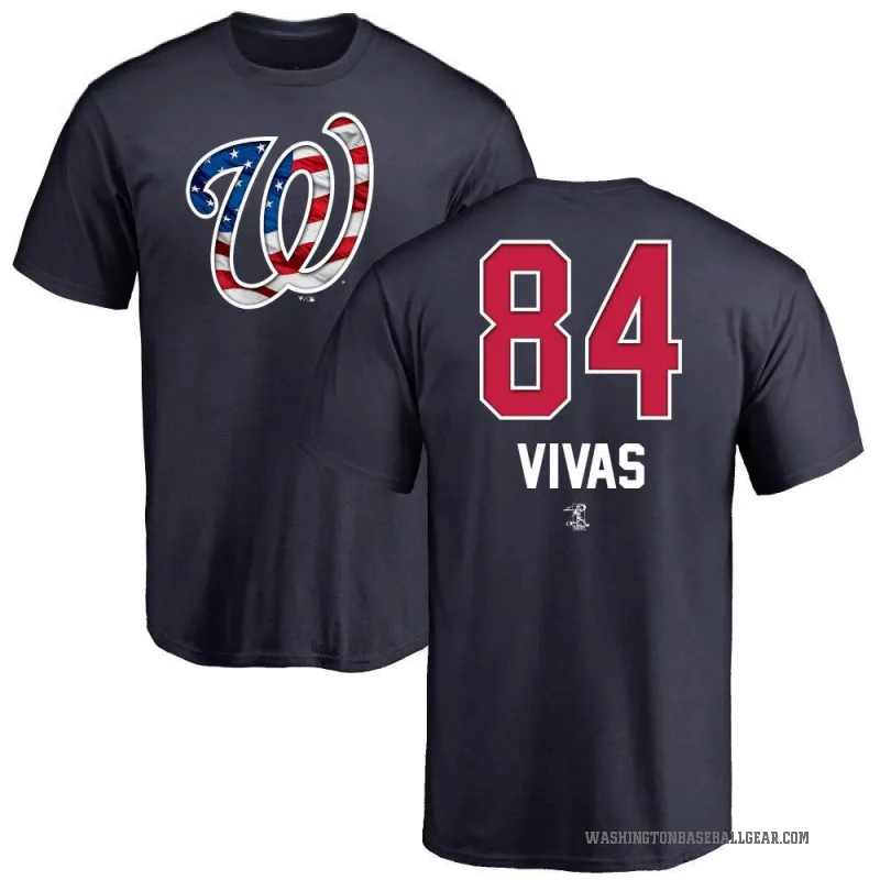 Jorbit Vivas Youth Navy Washington Nationals Name and Number Banner Wave T-Shirt -
