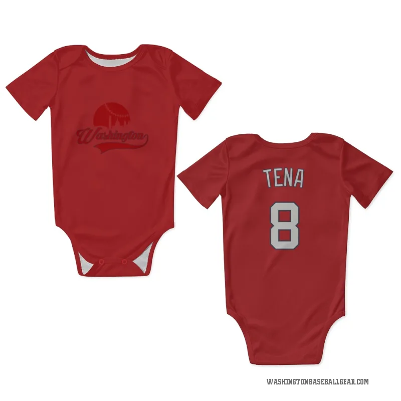 Jose Tena  Red Washington Nationals  Newborn & Infant Bodysuit