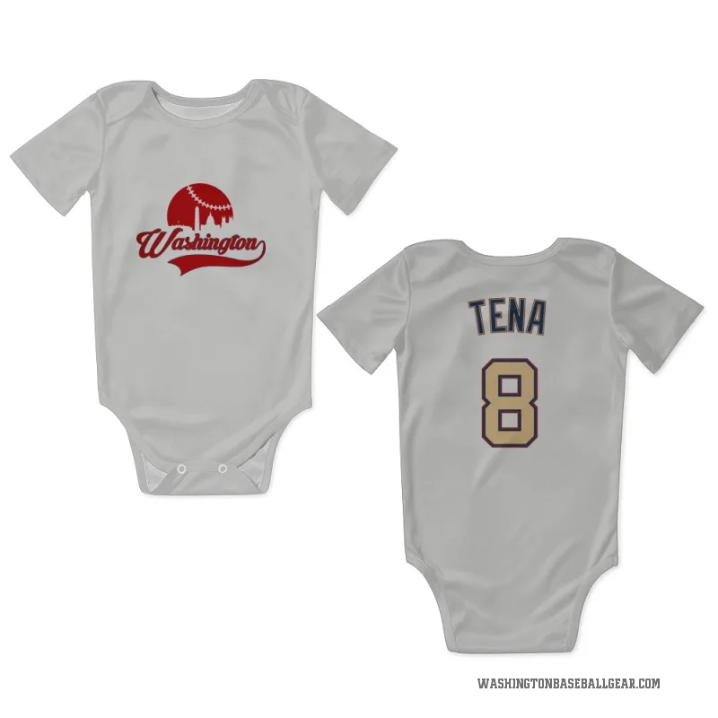 Jose Tena  White/Gold Washington Nationals  Newborn & Infant Bodysuit