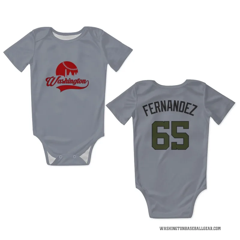 Julian Fernandez  Gray Washington Nationals  Newborn & Infant Bodysuit