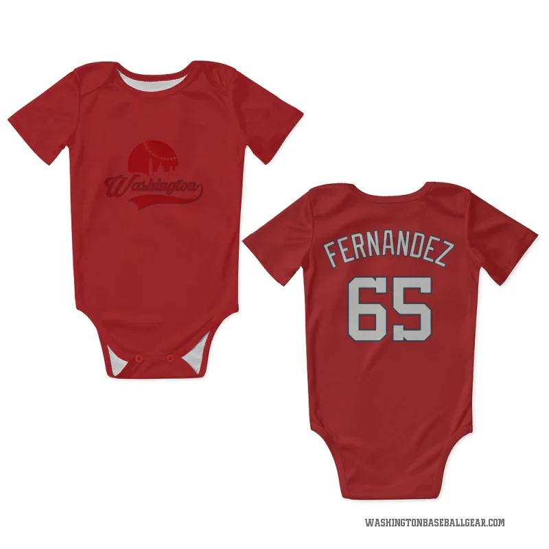 Julian Fernandez  Red Washington Nationals  Newborn & Infant Bodysuit