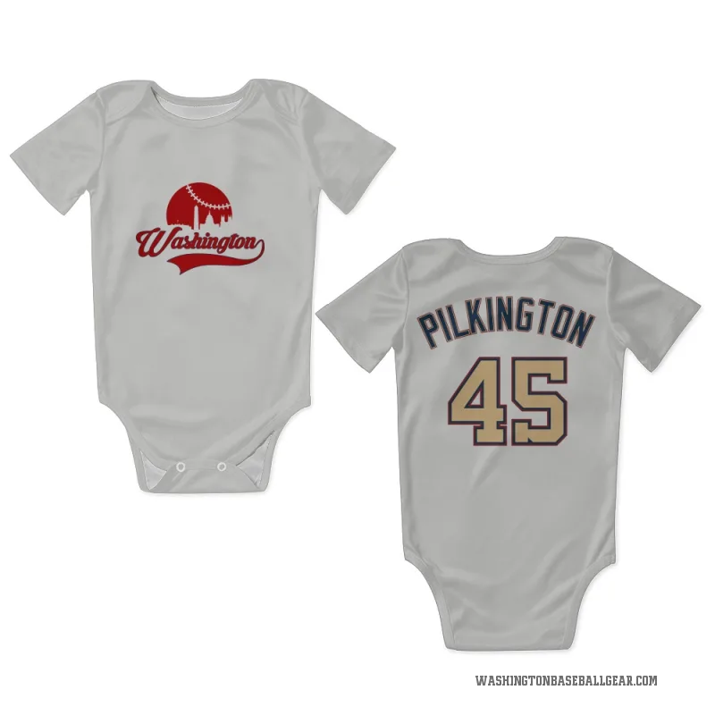 Konnor Pilkington  White/Gold Washington Nationals  Newborn & Infant Bodysuit