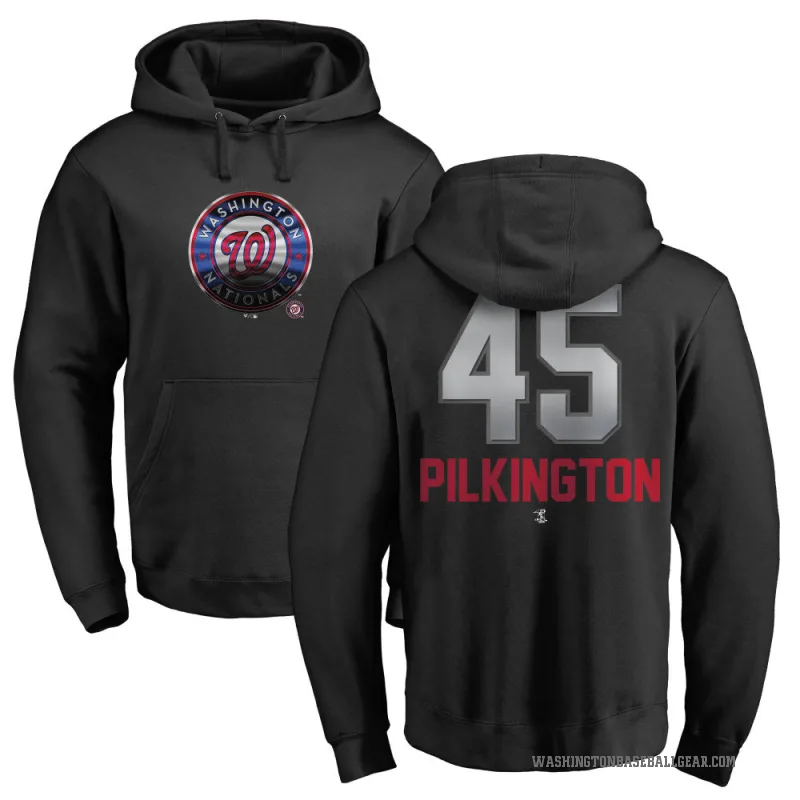 Konnor Pilkington Youth Black Washington Nationals Branded Midnight Mascot Pullover Hoodie -