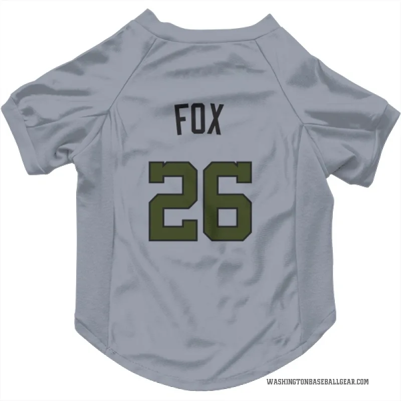 Lucius Fox  Gray Washington Nationals  Cat & Dog Pet Jersey