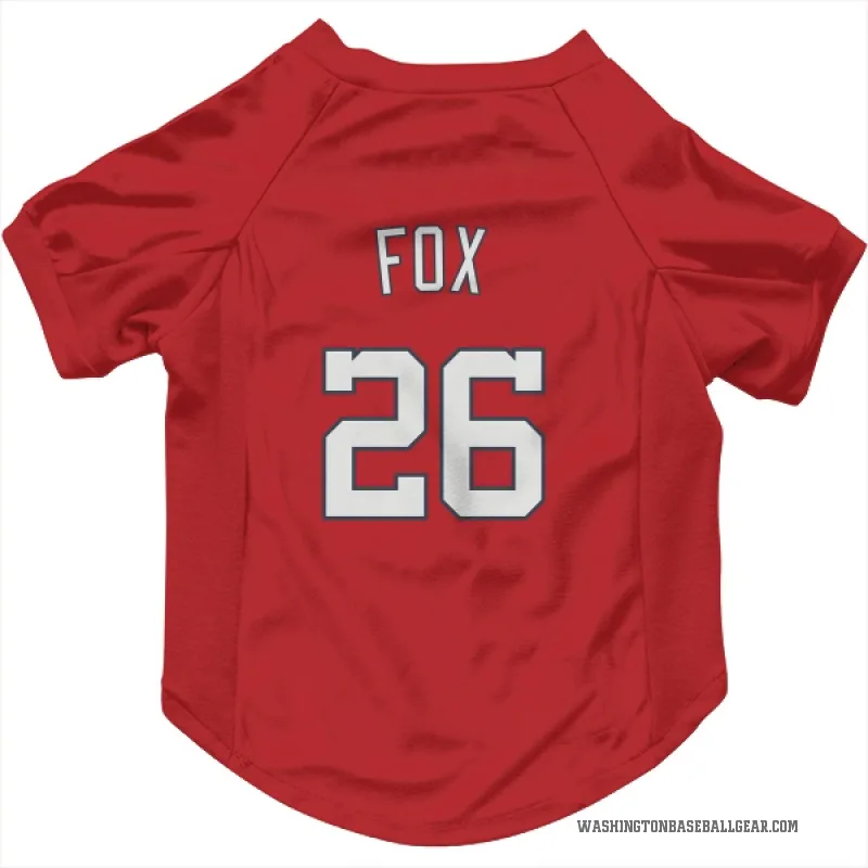 Lucius Fox  Red Washington Nationals  Cat & Dog Pet Jersey