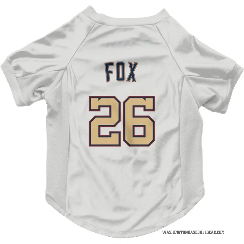 Lucius Fox  White/Gold Washington Nationals  Cat & Dog Pet Jersey