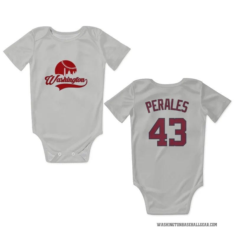 Luis Perales  White Washington Nationals  Newborn & Infant Bodysuit