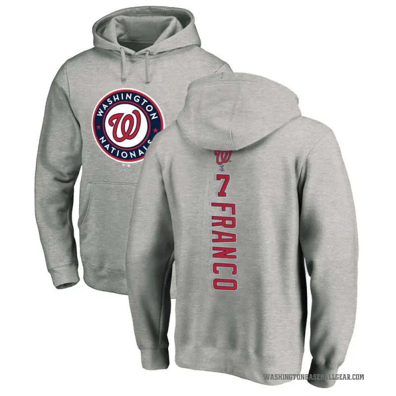 Maikel Franco Men's Washington Nationals Ash Backer Pullover Hoodie