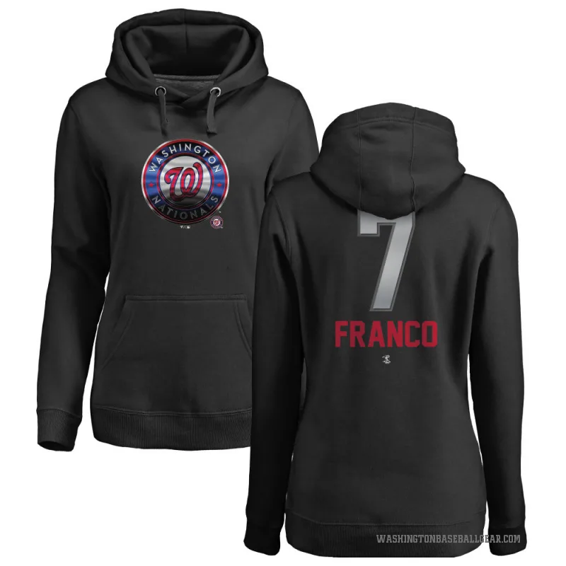 Maikel Franco Women's Black Washington Nationals Branded Midnight Mascot Pullover Hoodie -