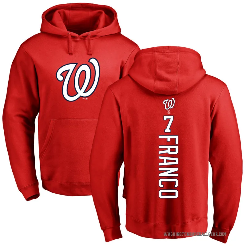 Maikel Franco Youth Red Washington Nationals Backer Pullover Hoodie