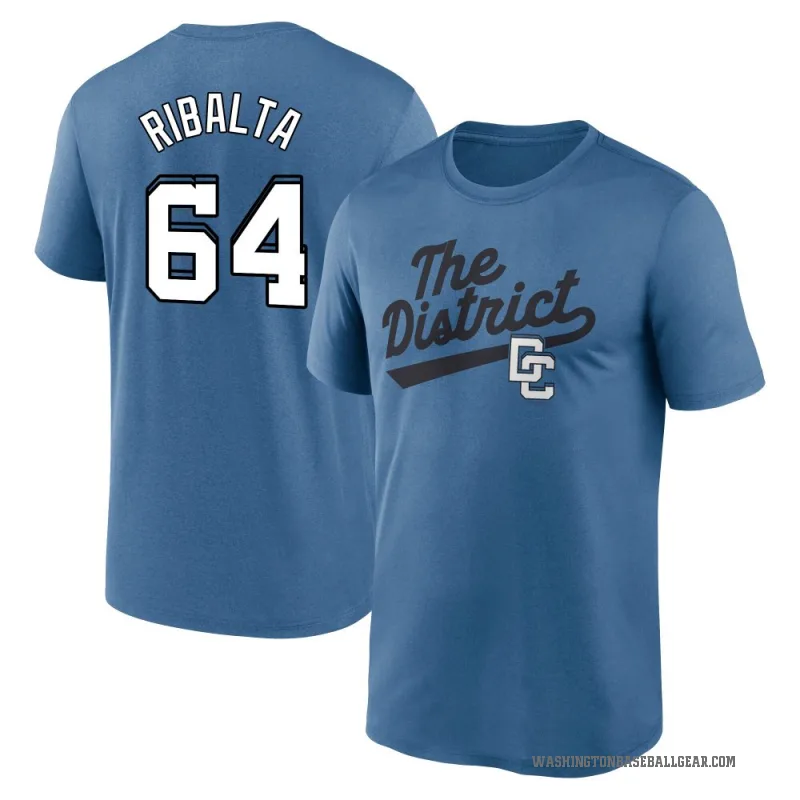 Orlando Ribalta Men's Blue Washington Nationals 2025 City Connect Fuse Script Team Phrase Performance 2.0 T-Shirt