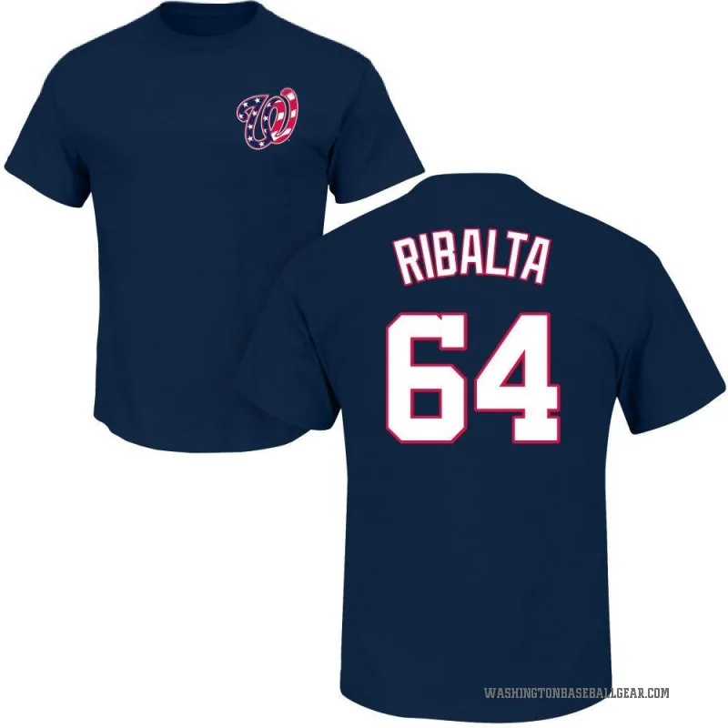Orlando Ribalta Men's Navy Washington Nationals Roster T-Shirt -