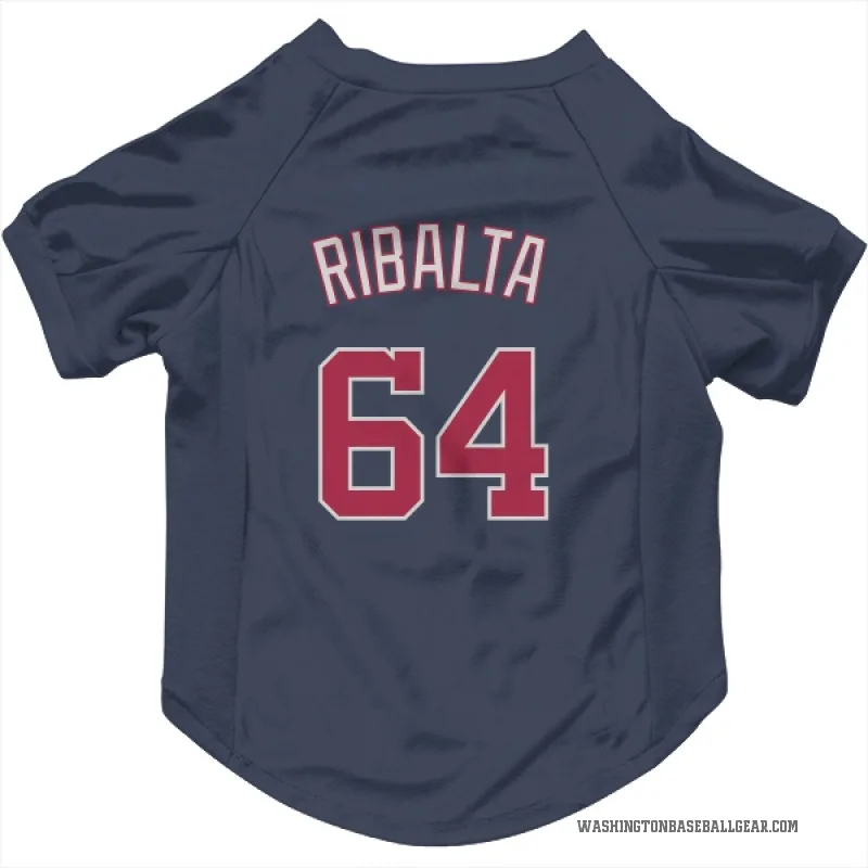 Orlando Ribalta  Navy Washington Nationals  Cat & Dog Pet Jersey