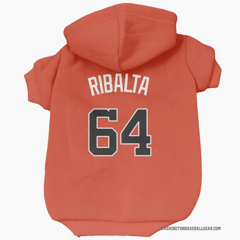 Orlando Ribalta  Orange Washington Nationals  Cat & Dog Pet Hoodie