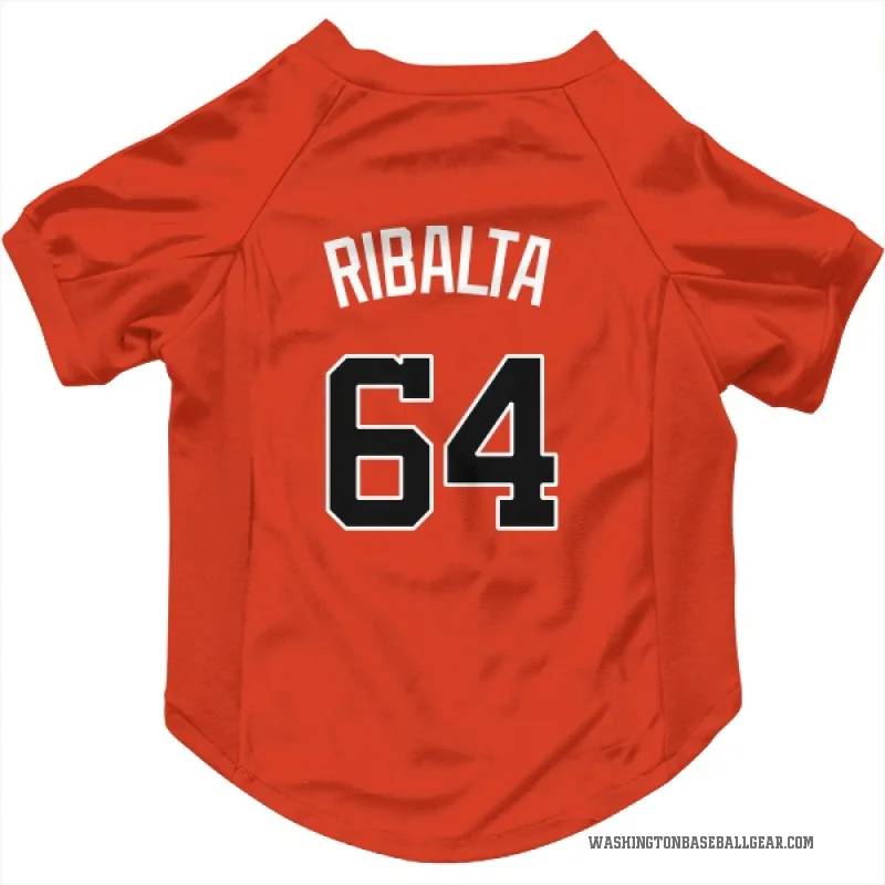 Orlando Ribalta  Orange Washington Nationals  Cat & Dog Pet Jersey
