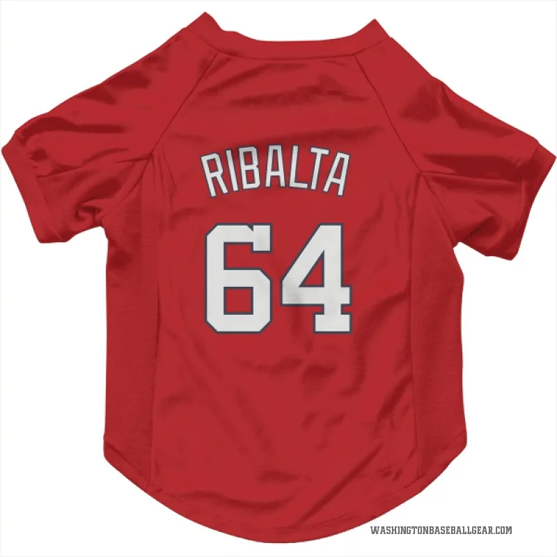 Orlando Ribalta  Red Washington Nationals  Cat & Dog Pet Jersey