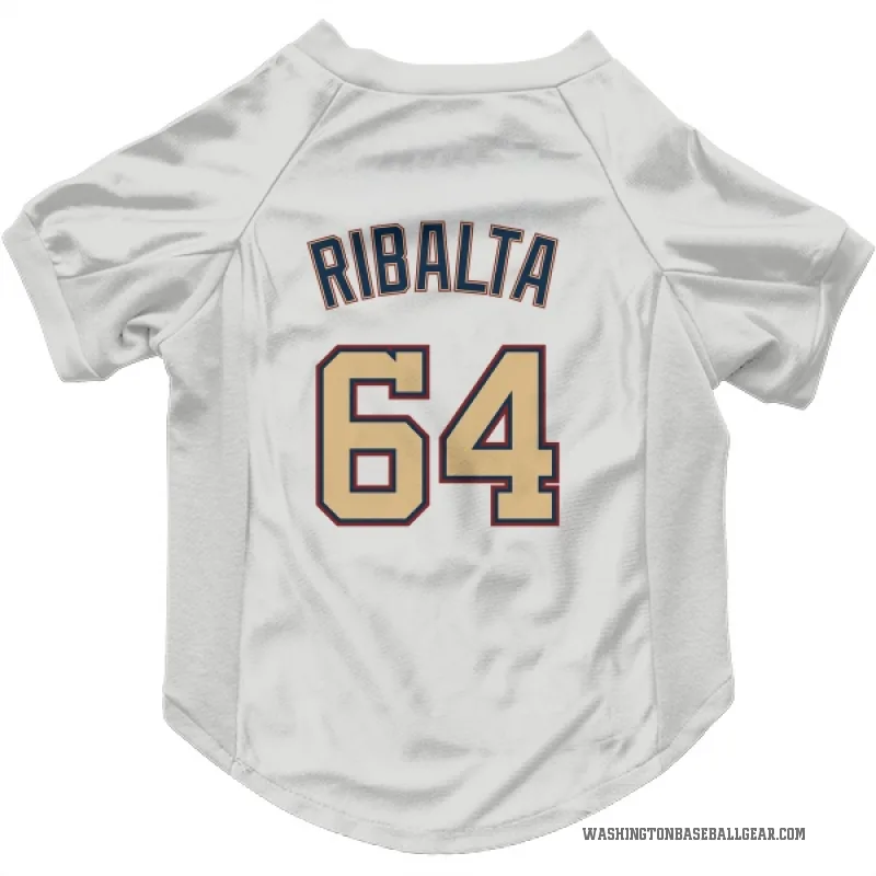 Orlando Ribalta  White/Gold Washington Nationals  Cat & Dog Pet Jersey