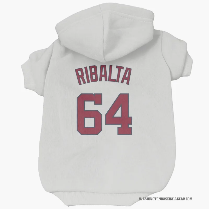 Orlando Ribalta  White Washington Nationals  Cat & Dog Pet Hoodie