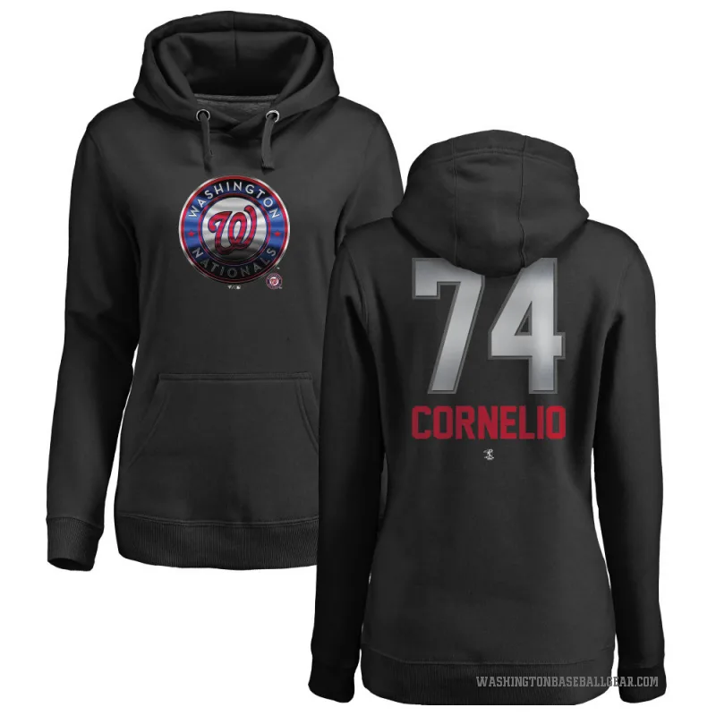 Riley Cornelio Women's Black Washington Nationals Branded Midnight Mascot Pullover Hoodie -