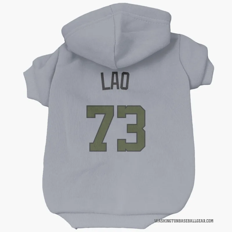Sauryn Lao  Gray Washington Nationals  Cat & Dog Pet Hoodie