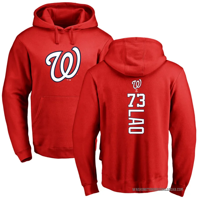Sauryn Lao Men's Red Washington Nationals Backer Pullover Hoodie