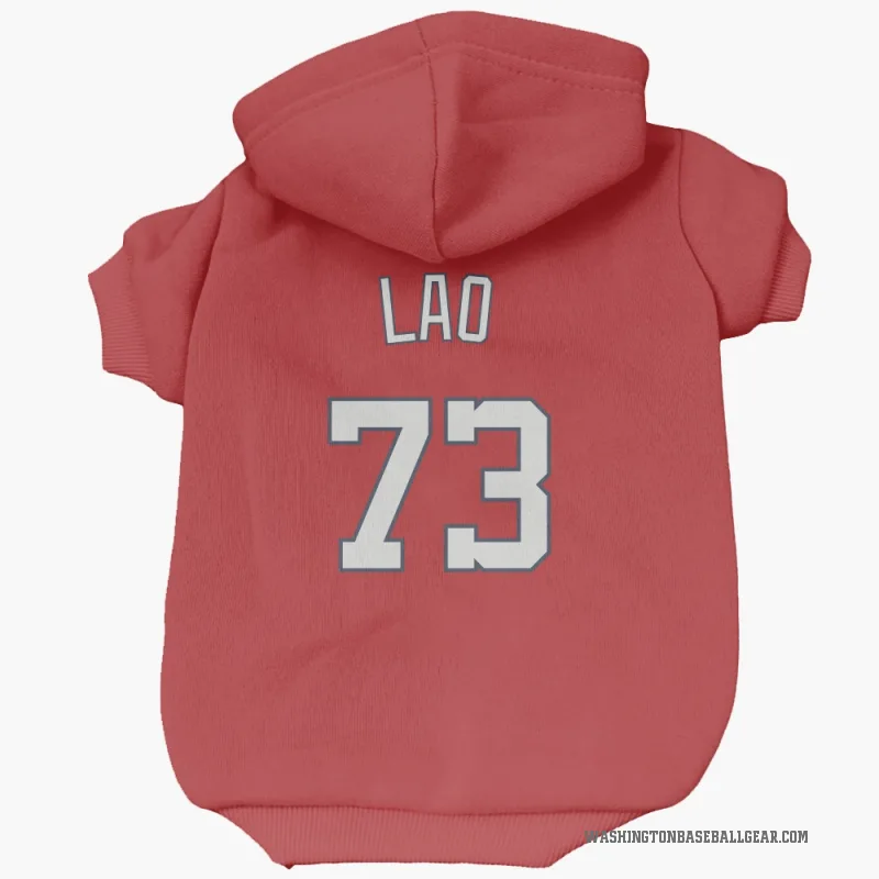 Sauryn Lao  Red Washington Nationals  Cat & Dog Pet Hoodie