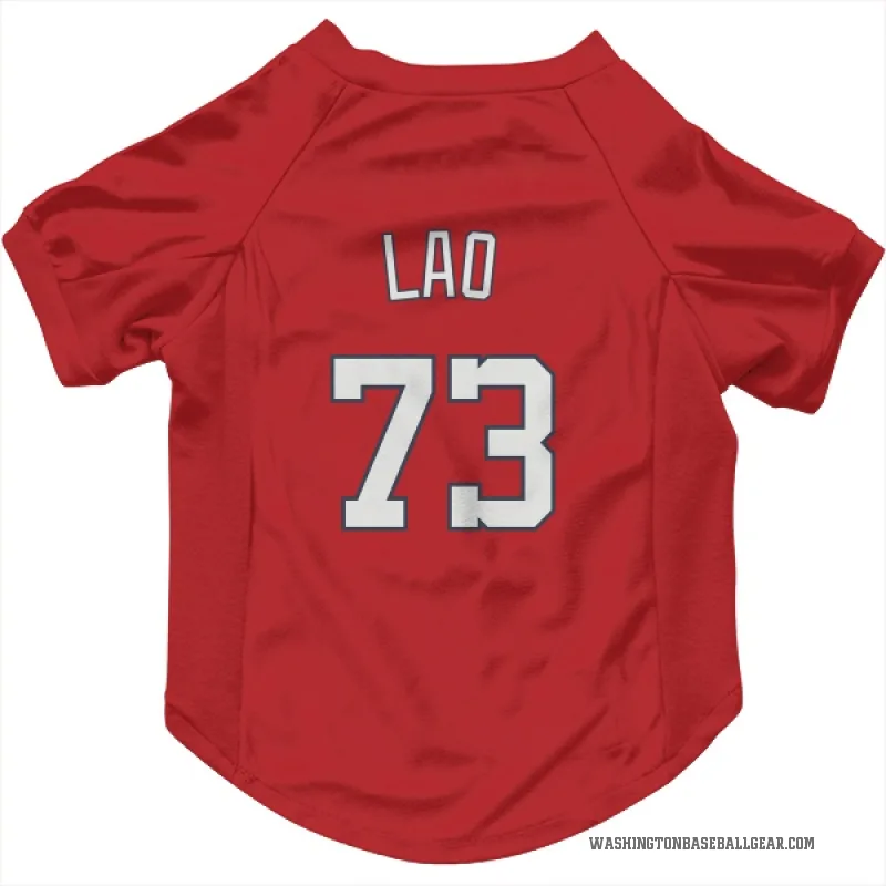 Sauryn Lao  Red Washington Nationals  Cat & Dog Pet Jersey