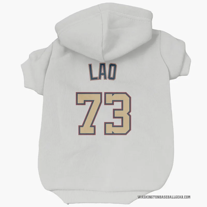 Sauryn Lao  White/Gold Washington Nationals  Cat & Dog Pet Hoodie