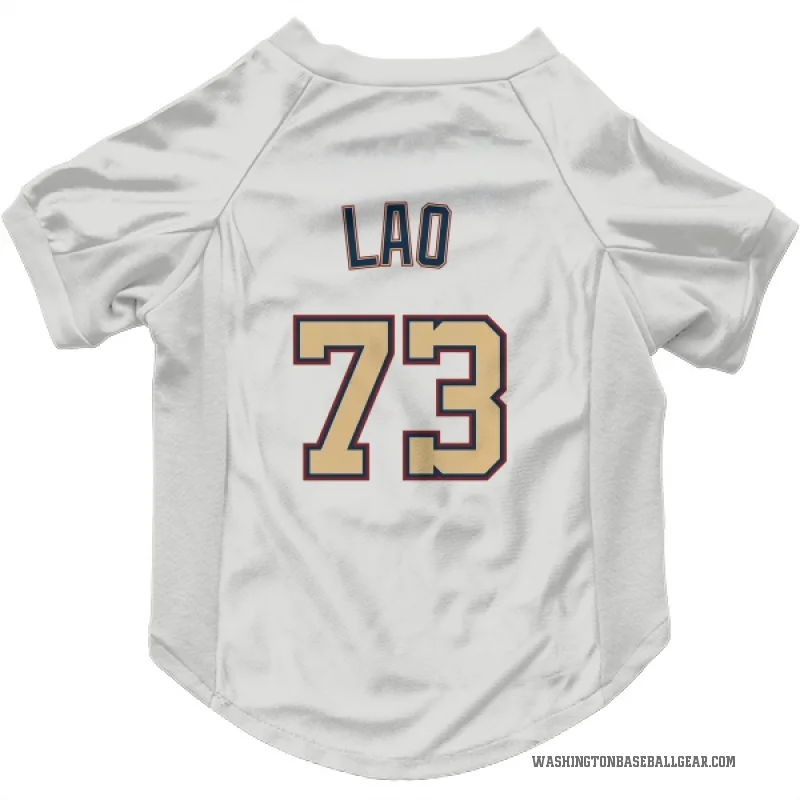 Sauryn Lao  White/Gold Washington Nationals  Cat & Dog Pet Jersey