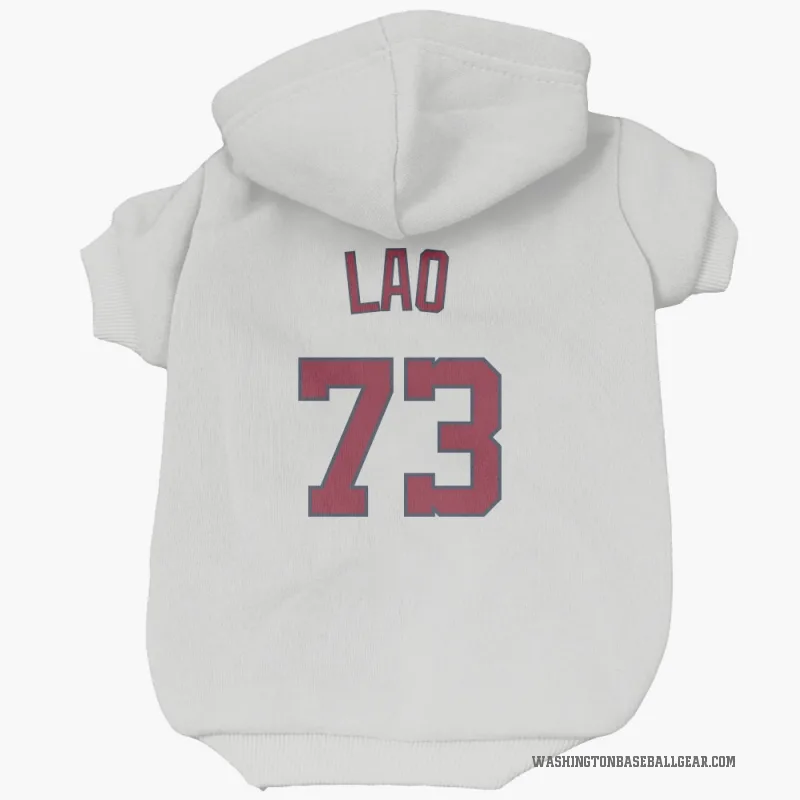 Sauryn Lao  White Washington Nationals  Cat & Dog Pet Hoodie
