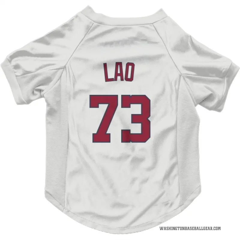 Sauryn Lao  White Washington Nationals  Cat & Dog Pet Jersey