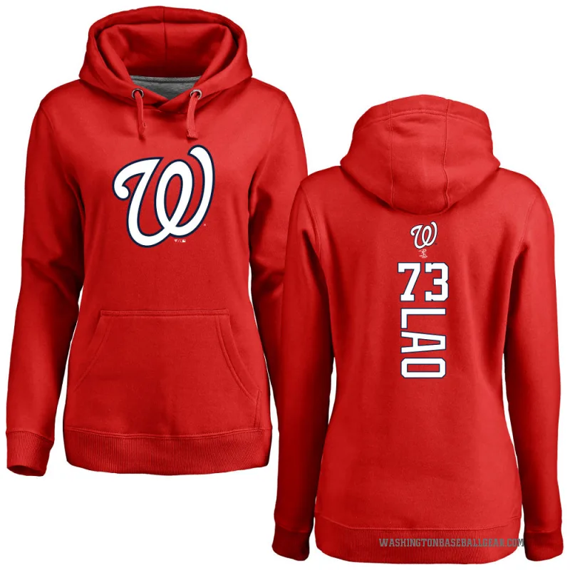 Sauryn Lao Women's Red Washington Nationals Backer Pullover Hoodie