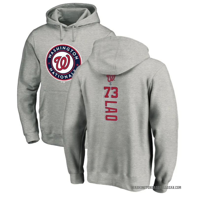 Sauryn Lao Youth Washington Nationals Ash Backer Pullover Hoodie