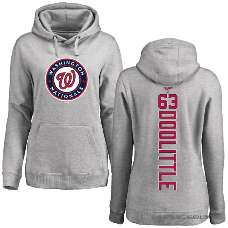 Sean Doolittle Women's Washington Nationals Ash Backer Pullover Hoodie