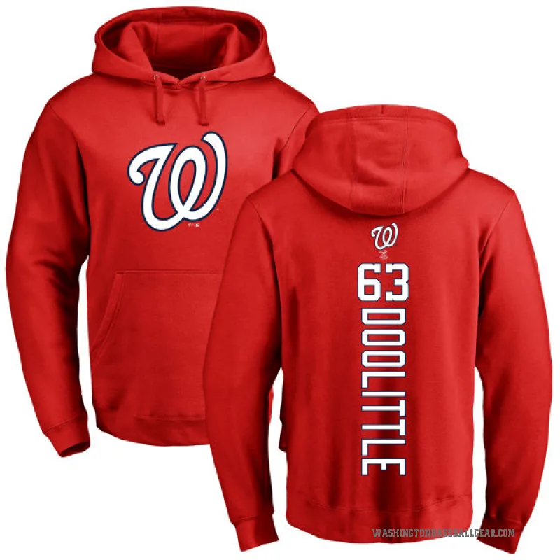 Sean Doolittle Youth Red Washington Nationals Backer Pullover Hoodie