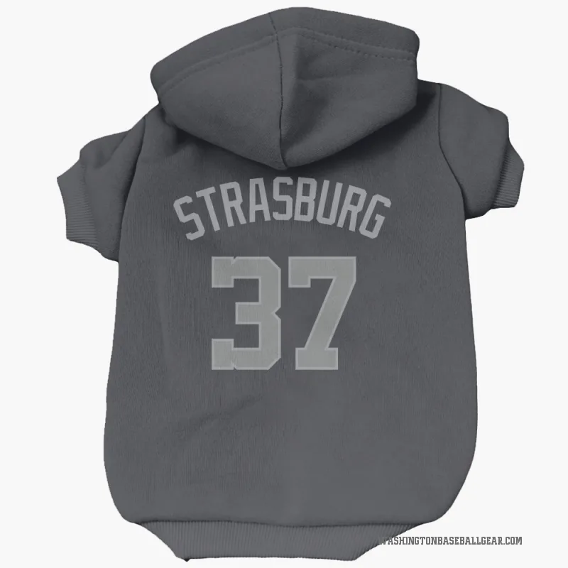 Stephen Strasburg  Gray Washington Nationals   Navy  Cat & Dog Pet Hoodie
