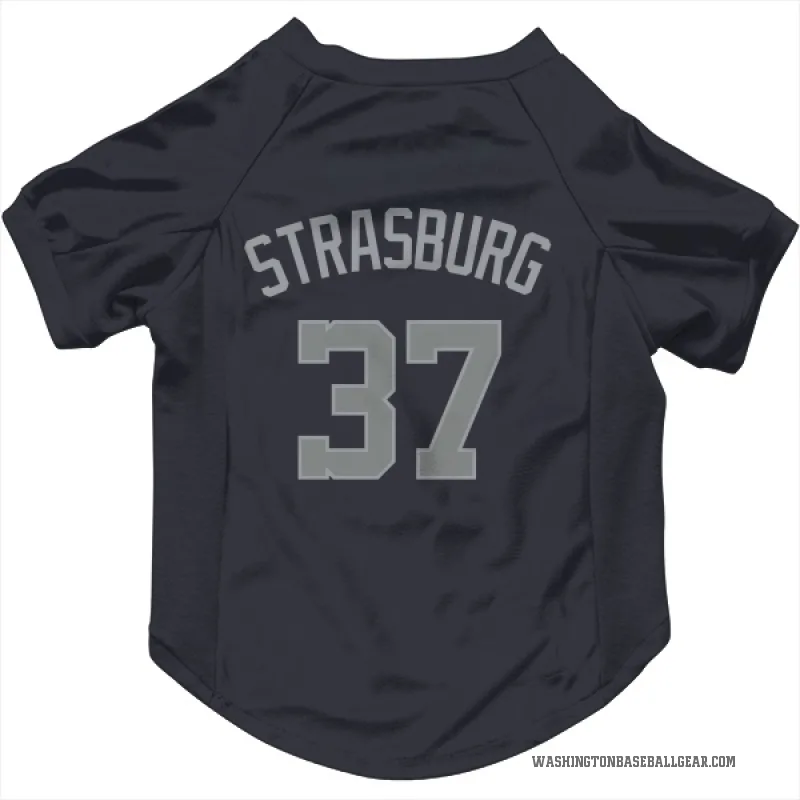 Stephen Strasburg  Gray Washington Nationals   Navy  Cat & Dog Pet Jersey